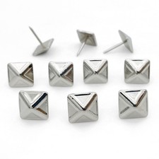 200 PCS 14mm x 17mm Square Sofa Upholstery Tacks Nickel Color Decor Nails Set