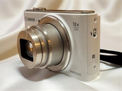 Mint] Canon PowerShot SX610 HS White Digital Camera w/Battery