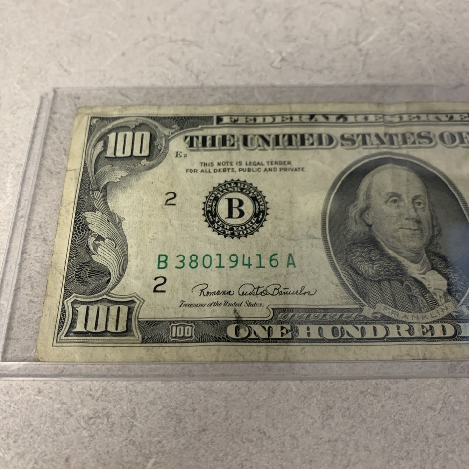 Series 1969 C $100 Dollar Bill Banknote Old Design Federal Reserve Note ...