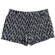 Loft Ann Taylor Riviera Shorts Size 6 Navy White Textured Geometric Boho Preppy
