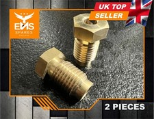 Brass Brake Pipe Fitting Union NEW 7/16" UNF x 20Tpi Male 3/16" Pipe - 2x EMS