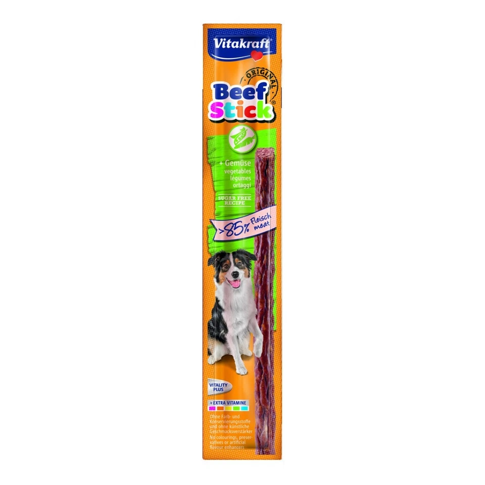 Vitakraft Beef Stick Original Gemüse - 50 x 12g - Leckerli Sticks Hundesnack