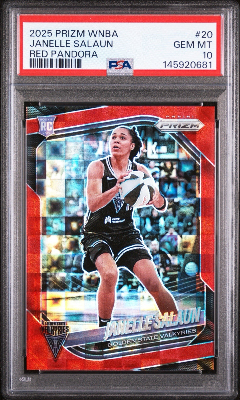 Janelle Salaun 2025 Panini Prizm WNBA Red Pandora /199 Rookie RC PSA 10 POP 1