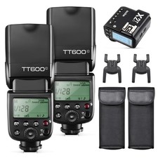 Godox 2X TT600 HSS 2.4G Wireless Master/Slaver Flash 2 TT600C-X2T-C, daylight