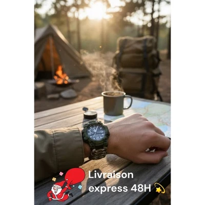Montre De Survie Multi-fonctions Allume Feu - Photo 1/4