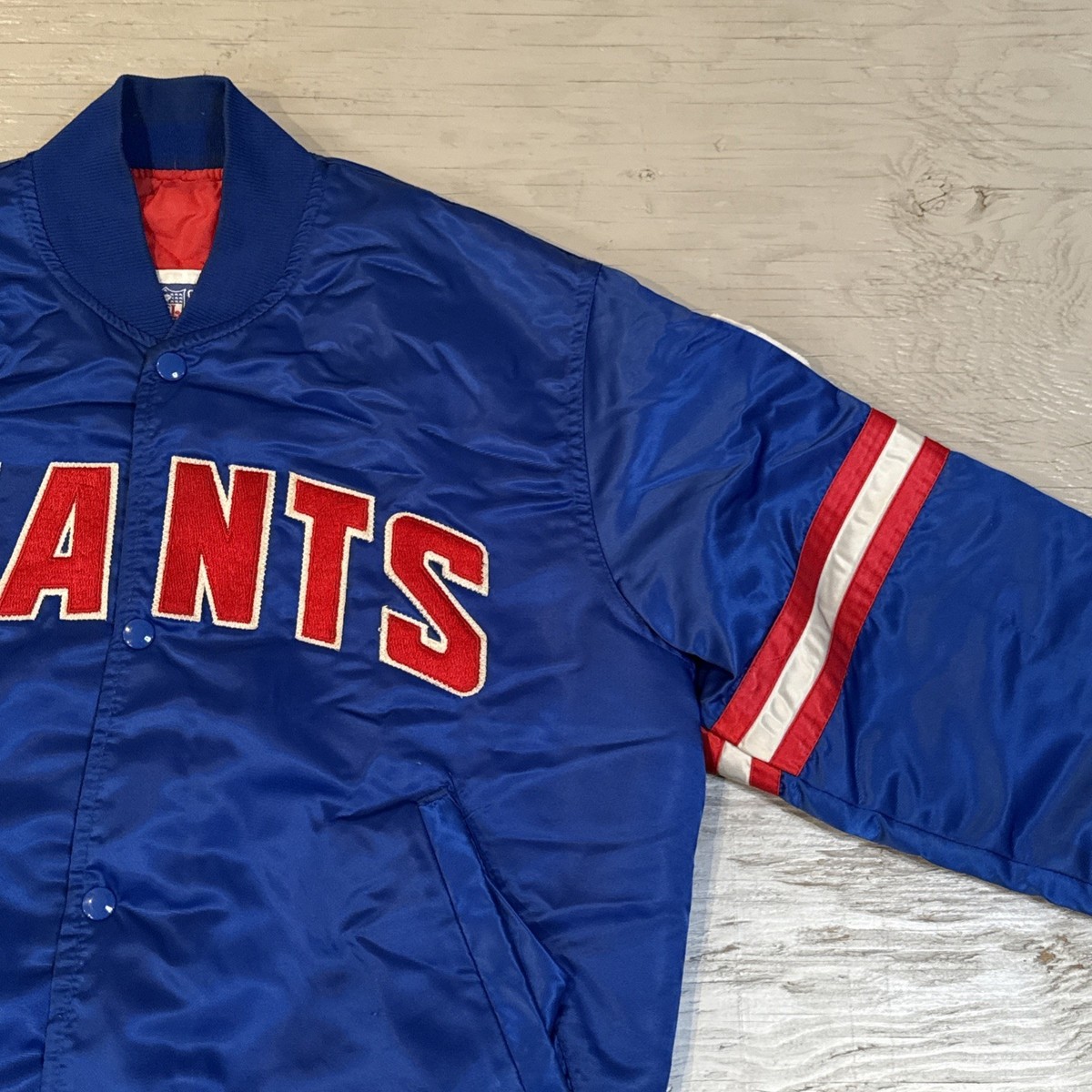 Vintage 80s NFL Starter Pro Line New York Giants Satin Jacket Sz