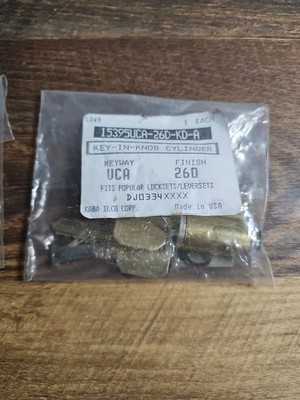 Ilco Key-in-Knob/Lever/Deadbolt Cylinder - DJ0334-26D-KD Keyway RW New W/ Keys