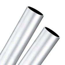 2Stk 250mm Alu Rundrohr 22x25mm f&uuml;r Bau/Maschinenbau/DIY 0.87"x0.98"x9.8"