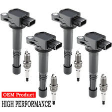 4X OEM Ignition Coils + 4X Spark Plugs for Honda Accord CR-V Element 2.4L UF311