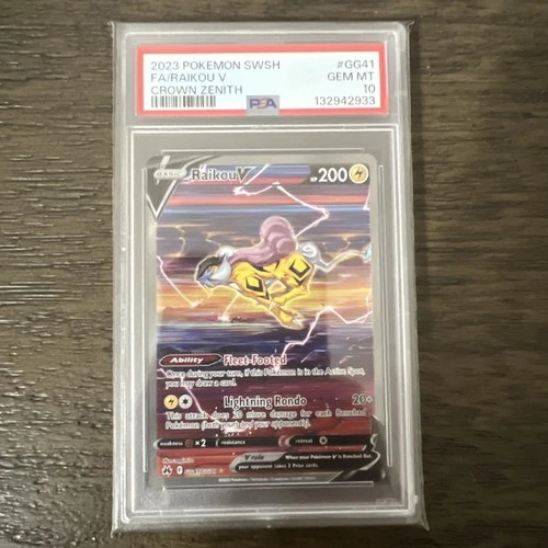 Raikou v Crown Zenith Galarian Gallery Holo Ultra Rare Card GG41/GG70 PSA 10