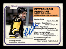 1981-82 O Pee Chee # 267 Rick Kehoe Autograph Signed Auto Card (M2) Penguins