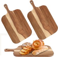 Schneidebrett Holz 2Er Pack Akazienholz 38X19,5X1,5Cm Servierbrett KüChe