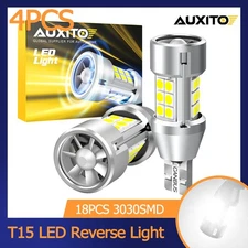 AUXITO 6500K White T15 912 921 W16W SMD 18-LED Backup Reverse Light 3400LM 4PCS
