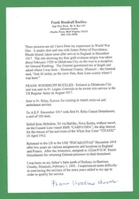 Frank Woodruff Buckles LAST US Veteran of World War 1 SIGNED Bio Sheet!