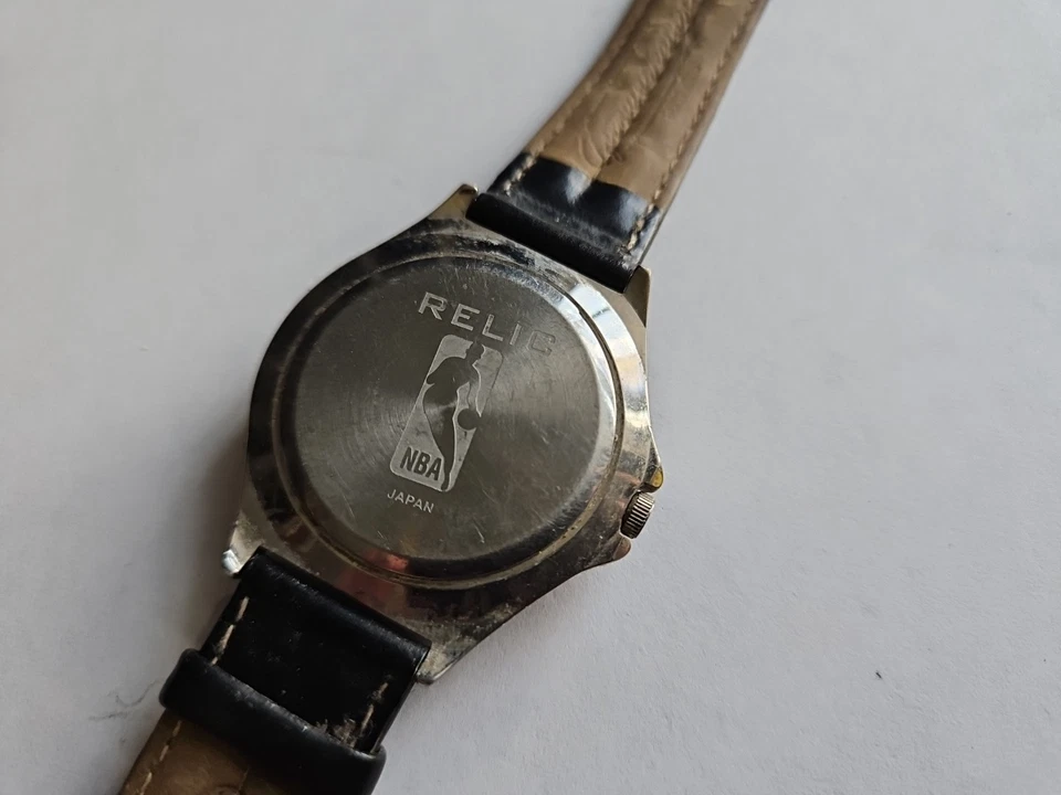 NBA 犹他爵士乐 (Relic 1995 NBAP) 球队标志手表 - 罕见 收藏品 运行 — 第 3/4 张图片