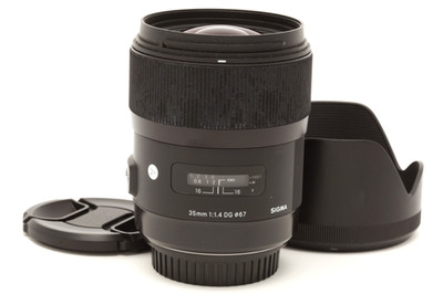 Sigma 35mm f1.4 Art DG HSM Lens Canon EF Mount with Hood Good Condition