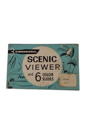 Vtg. 3D PIXIE Viewer 6 Color Slides Stori-Views South Dakota Mt Rushmore 1950's 