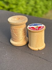 2 Vintage Wooden Spools John Clark and Coats  Clark