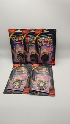 Pokmon TCG Pitch Black Blister Pack Slowpoke & Promo Coin Lot Of 5 New N