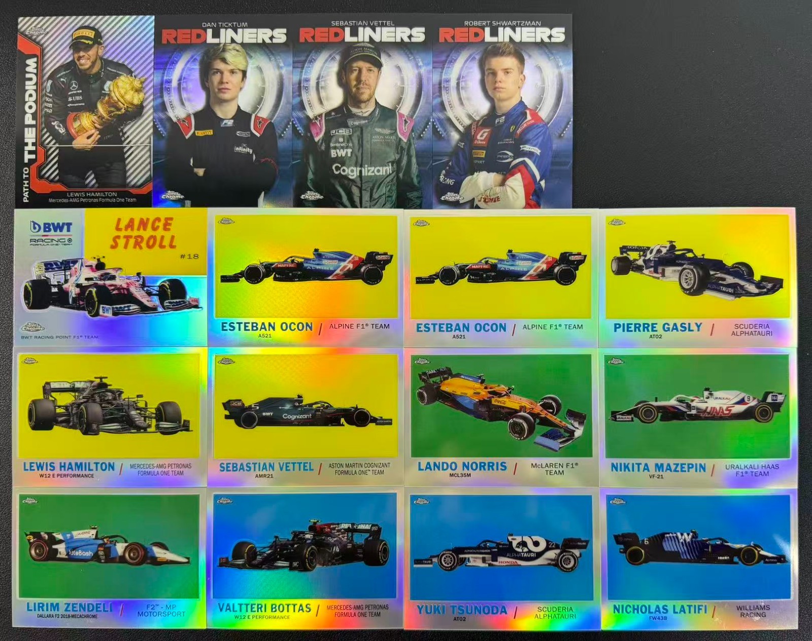 2021 Topps Chrome F1 Lewis Hamilton Path to the Podium 16 lots WTS 34