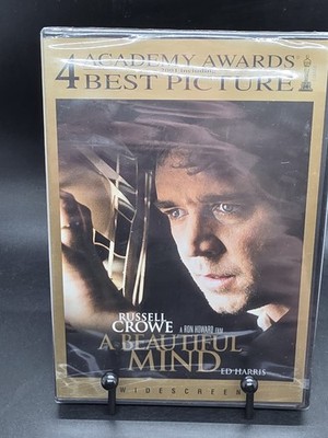 A Beautiful Mind (DVD Widescreen) Russell Crowe Ed Harris Hirsch Connelly New