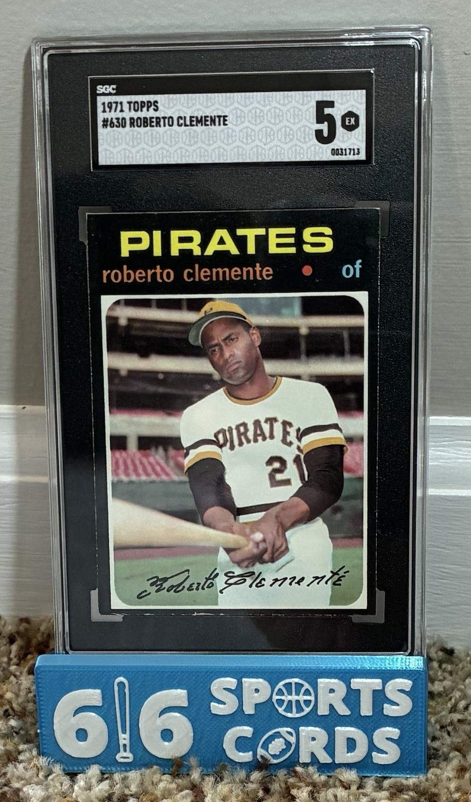 1971 TOPPS #630 ROBERTO CLEMENTE SGC 5