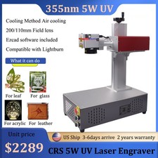 CRS 355nm 5W UV Laser Marking Engraver Machine For Glass Metal Wood Air Cooling