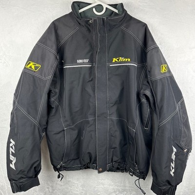Klim Gore-Tex Thinsulate  Mens XL Snowmobile Motorcycle Jacket Black Reflective