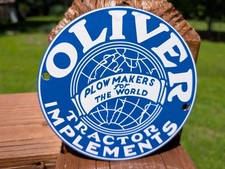 Porcelain Oliver Tractor Implements Door Push Plate 6 Sign World Plow Makers Porcelain Oliver Tractor Implements Door Push Plate 6 Sign World Plow Makers