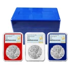 3pc Set - 2025 (W) $1 1-oz American Silver Eagle NGC MS70 West Point Star Label