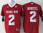 Johnny #2 Manziel MEN Red/White/Black All Stitched JERSEY
