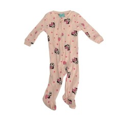 Disney Baby Minnie Mouse One Piece Outfit Girl's 3/6M Pink Full Zip
