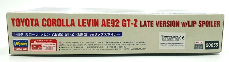 Hasegawa Kits 1/24 Scale 20655 - Toyota Corolla Levin AE92 GT-Z w/Lip Spoiler - Image 3 of 4