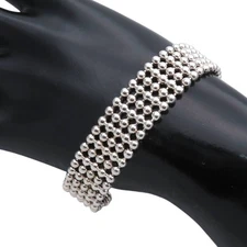 Rare Tiffany & Co. Vintage 5-Row Bead Silver Bracelet SV925 YO123