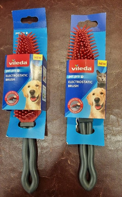 2x Pet Hair Brush Electrostatic Vileda Pet Pro 173019