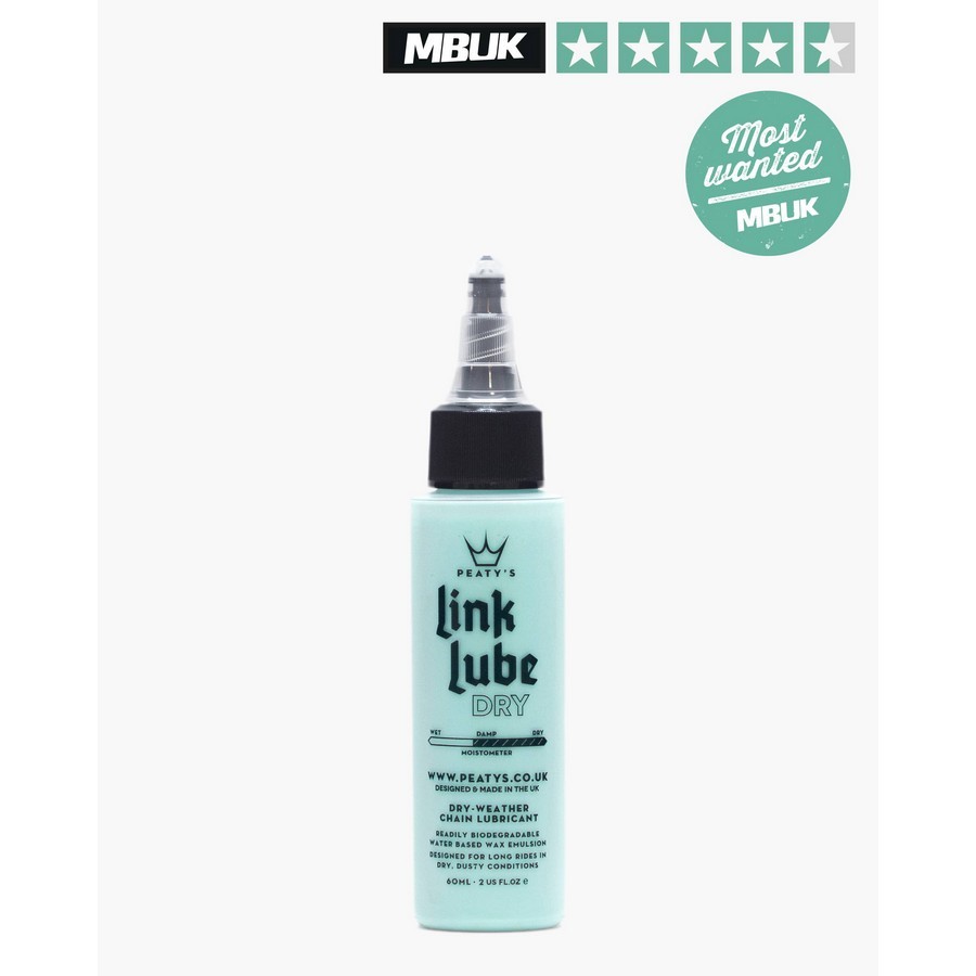 lubrificante linklube dry 60ml Peatys bicicletta