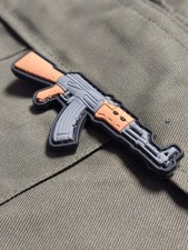 Großes PVC 3D Klett-Abzeichen Patch Emblem „AK-47“ AIRSOFT BW US-ARMY