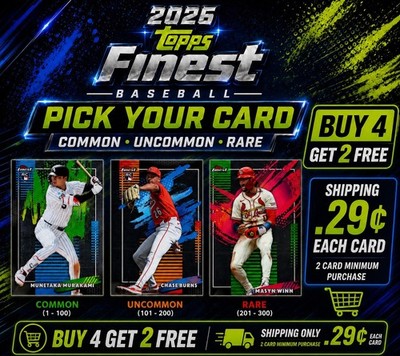 2026 Topps Finest Baseball 1-300 Pick Your Card Common Uncommon Rare RC Singles