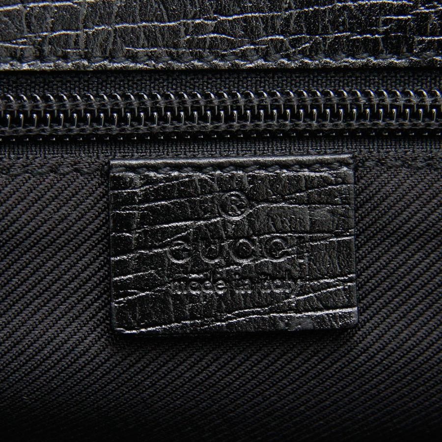GUCCI Dial Lock Briefcase 34044 Black Silver Leather