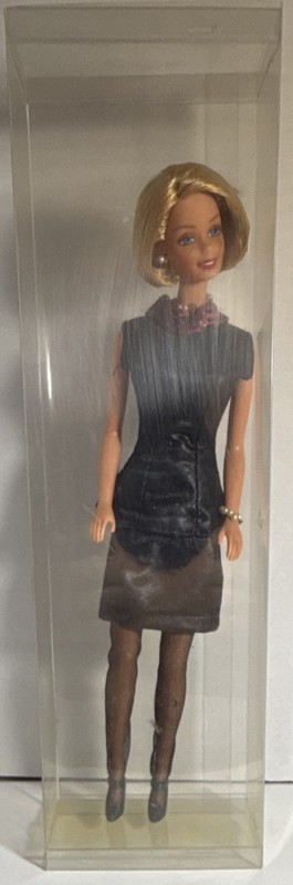 Barbie | Fashion Doll 12in | Blonde Bob Straight Hair Blue Eyes in Display Case