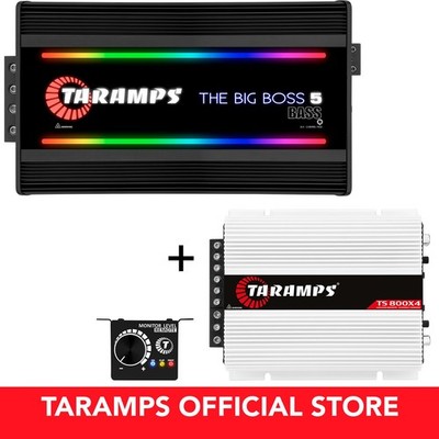 The Big Boss 5 Bass 0.5~2 OHMS 5000 Watts BLACK + TS 800X4 2 Ohms + Bass Knob