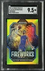 VICTOR WEMBANYAMA SGC 9.5 2023-24 PANINI PRIZM DP #1 ROOKIE FIREWORKS GOLD 10/10