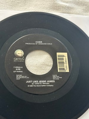 Cher   Just Like Jesse James 7'' Record 1989 Geffen Pop Rock 45 RPM