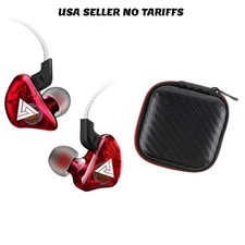 Gaming IEM Earbuds In Ear QKZ CK5 10mm 1DD 3.5mm HIFI with Carbon Fiber Case