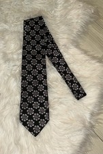 Jos A Bank Jos. A. Bank Signature Collection Mens Silk Tie Necktie Floral Black
