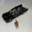 Vintage Batman Corgi Car With Batman And Robin Figures Chromed Wheels Version