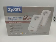 ZyXEL 1000 Mbps HD Powerline Ethernet Adapter 2-port Gigabit - PLA5256 Sealed
