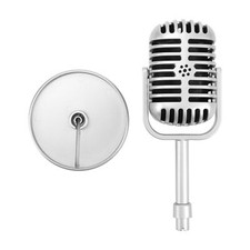 Classic Prop Microphone For Filming Practice Microphone Props Film Silver
