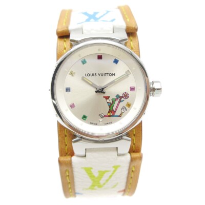 Louis Vuitton Takashi Murakami Tambour Watch Monogram Multicolore White Louis Vuitton Takashi Murakami Tambour Watch Monogram  main image 2