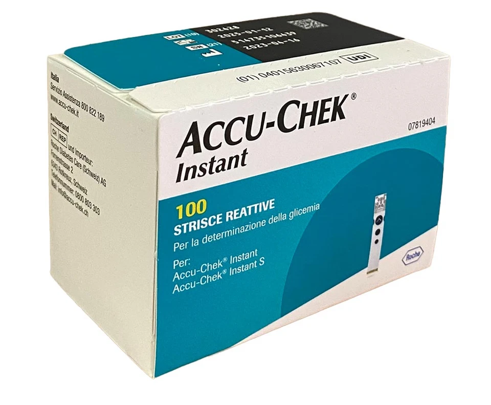 ROCHE 100 Accu-chek Instant strisce reattive diabete test glucosio scadenza: 02-2027